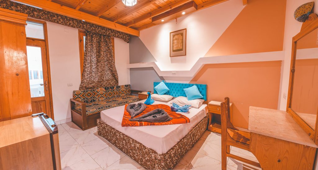 Sea view hotel located in Dahab. The hotel rooms and suites are comfortable and intimate, and the hotel is located near Mashraba Street, in the heart of Dahab.