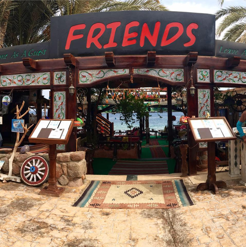 Friends restaurant in Dahab is one of the most famous places with relaxed atmosphere and good food.